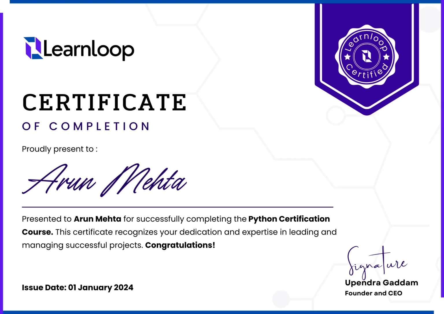 Python Developer Certificate